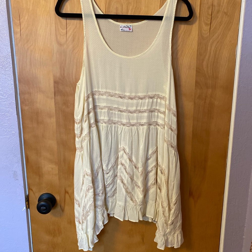 Free People cream trapeze slip